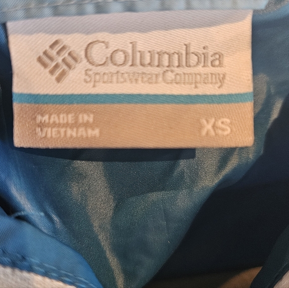 Columbia Two-Tone Blue Hooded Windbreaker Jacket Dark Cyan NEW Womens - Picture 4 of 6